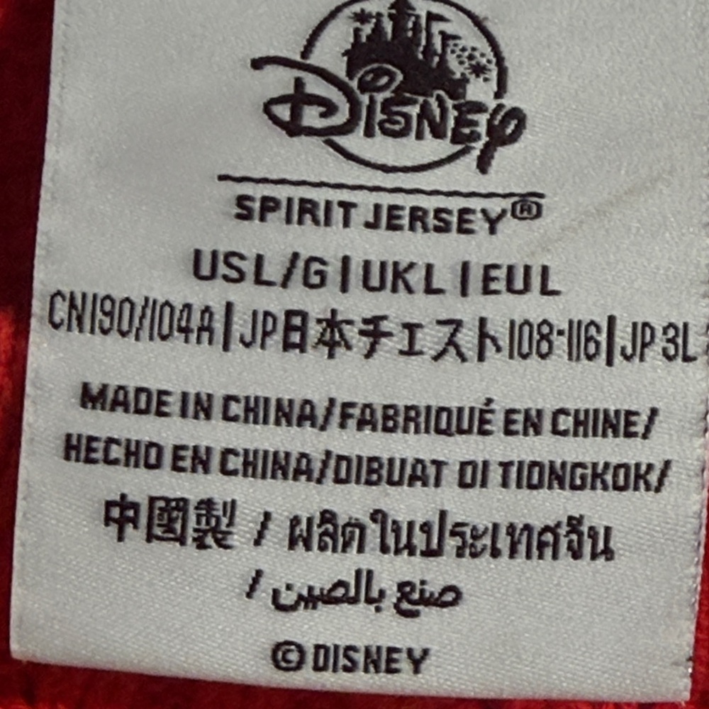 Disneyland Resort Large Spirit Red Cable Knit Jersey Crewneck Pullover‎ Sweater - Picture 9 of 16